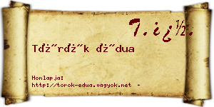Török Édua névjegykártya